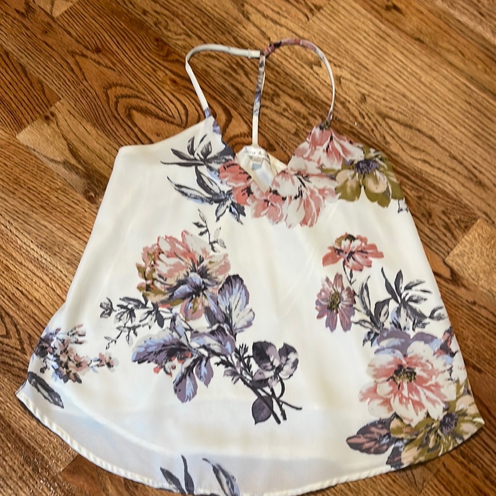 White Floral Blouse
